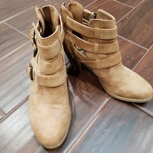 G by Guess Brown Heeled Booties